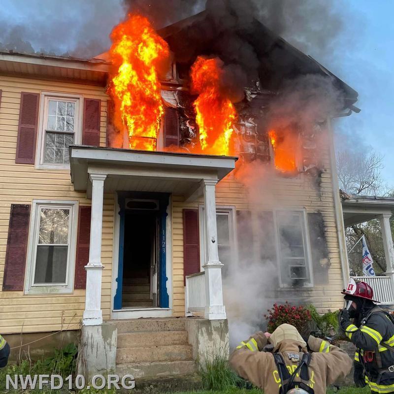 House Fire - May 2022 - 1100 Block of Nicodemus Road.  E101, E102, BR105, M109, U10-1, CF10