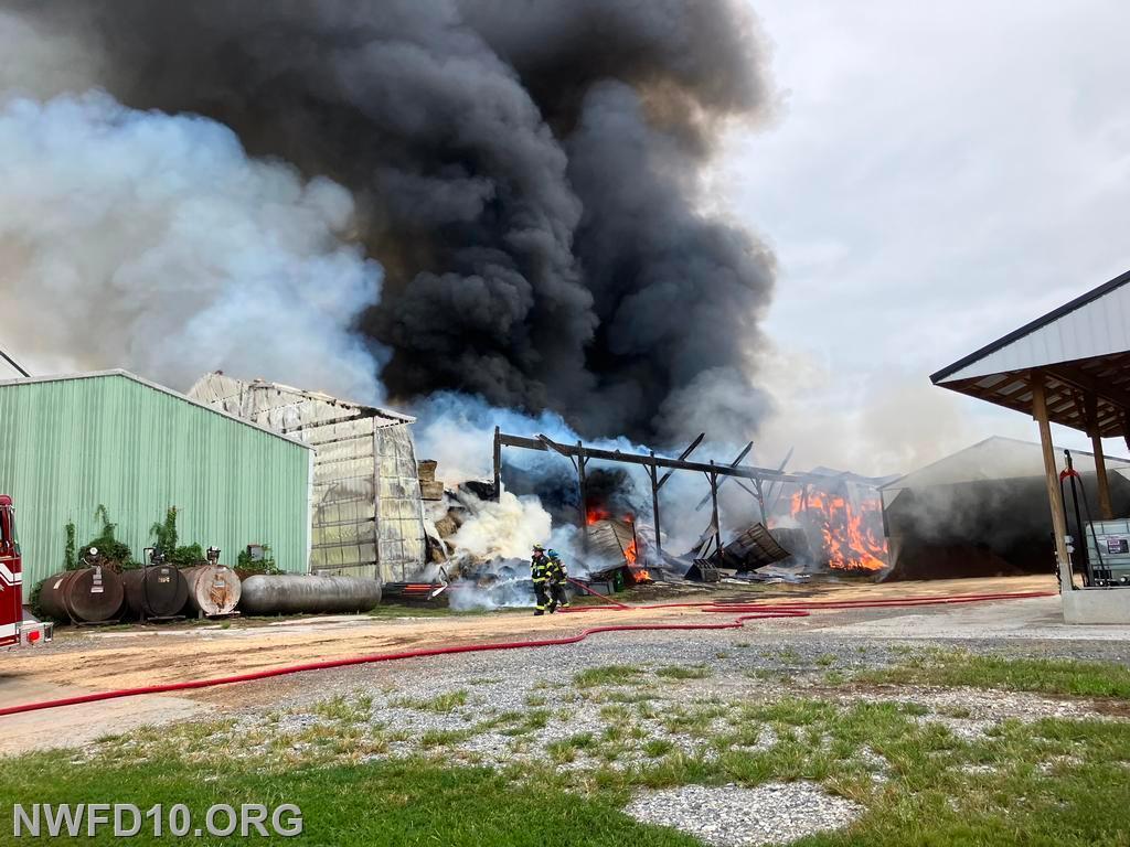 Barn Fire - 3900 block of Hawks Hills Road, New Windsor.  Aug 2025