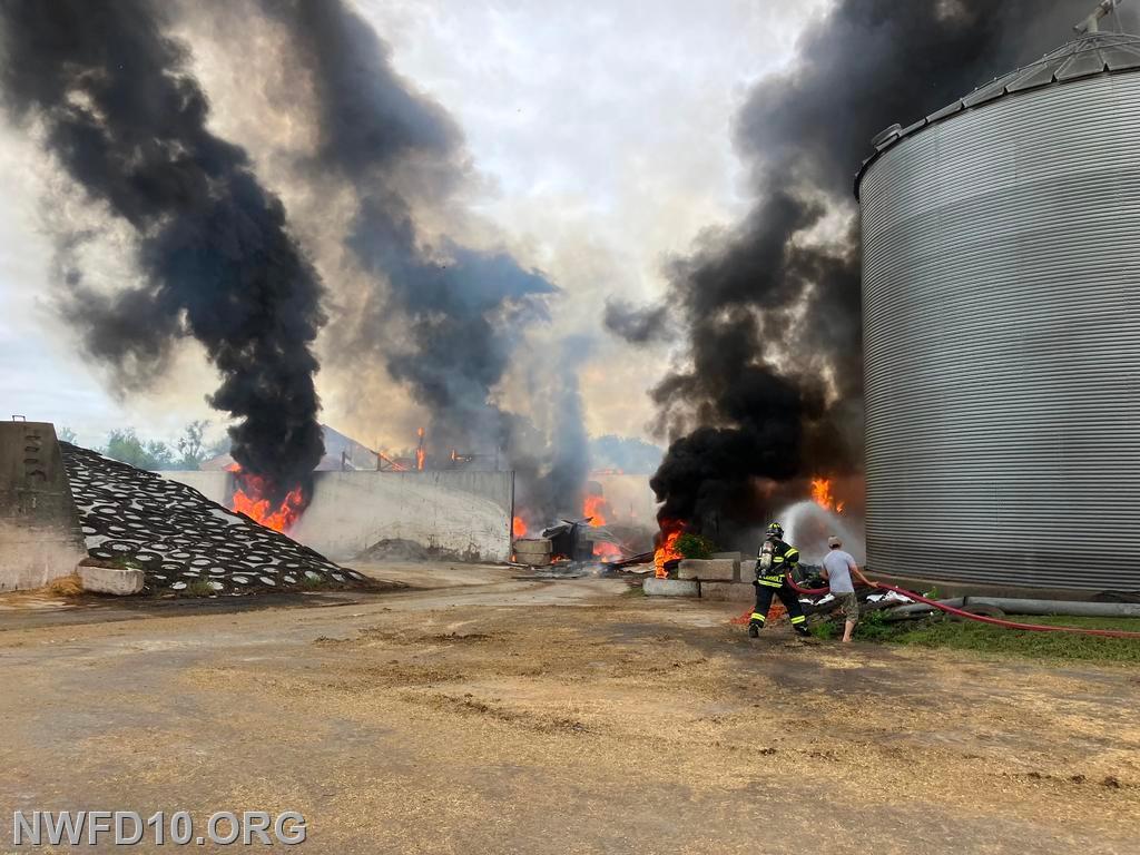 Barn Fire - 3900 block of Hawks Hills Road, New Windsor.  Aug 2025