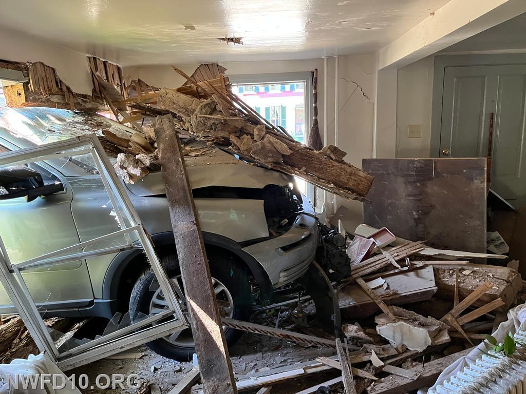 Vehicle into House - 3400 block of Uniontown Road.  Aug 2025.  E101, M109