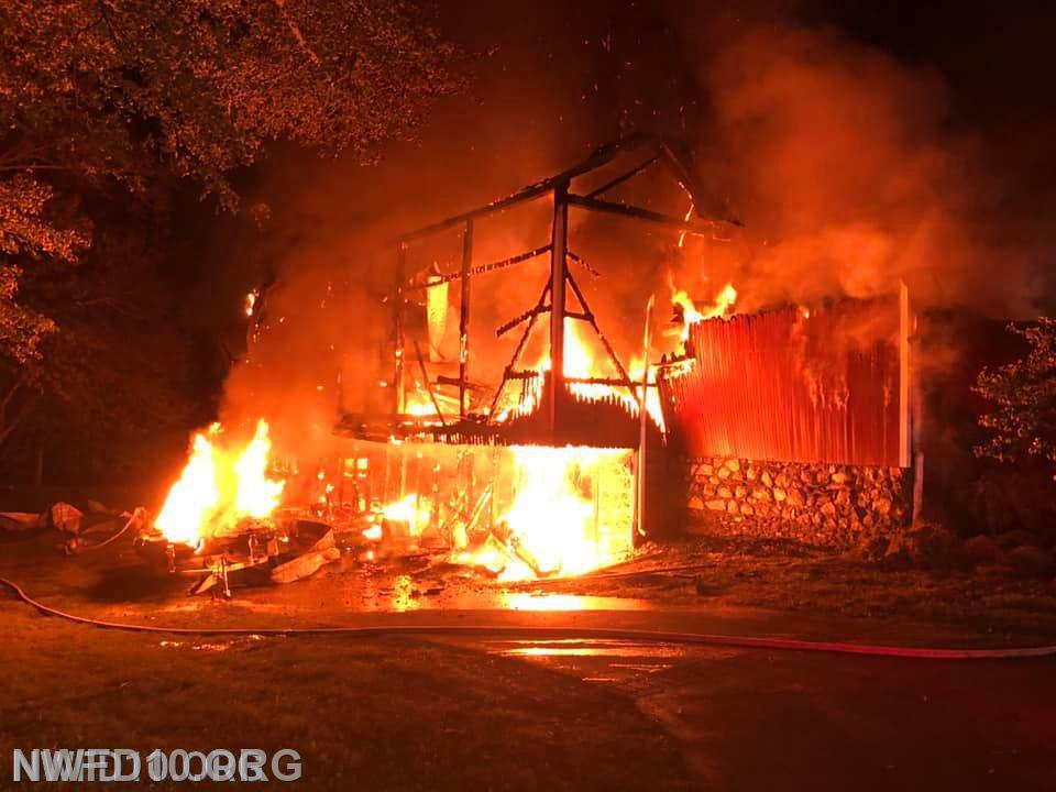 Barn Fire - July 2020 - 14800 block of Oak Orchard Road, Frederick County.  E101, BR105, M109
