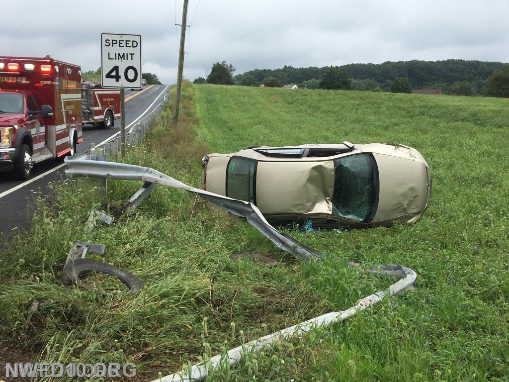MVC Rollover - Sept 2020 - 15300 block of New Windsor Road.  E101, E102, M109