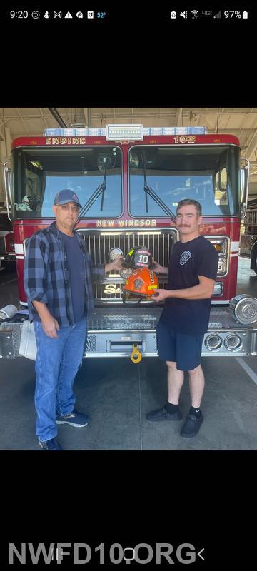Congratulations, Devin Mader has completed all of his probationary requirements and has been awarded his new helmet.