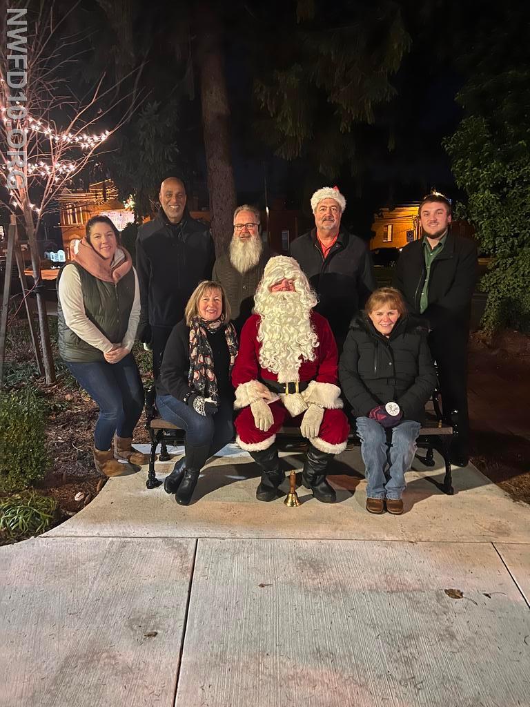 Santa Claus with the Mayor, Town Council and Staff
