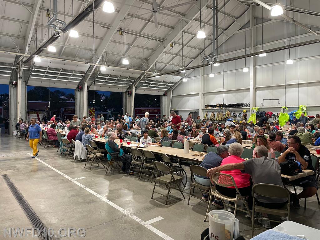 Packed Engine Bays at the NWFD Annual Crab Feed 